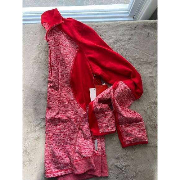 Zella Womens Red Blaze Slim Fit Performance 1/4 Zip Pullover Activewear Top XL - Picture 10 of 10